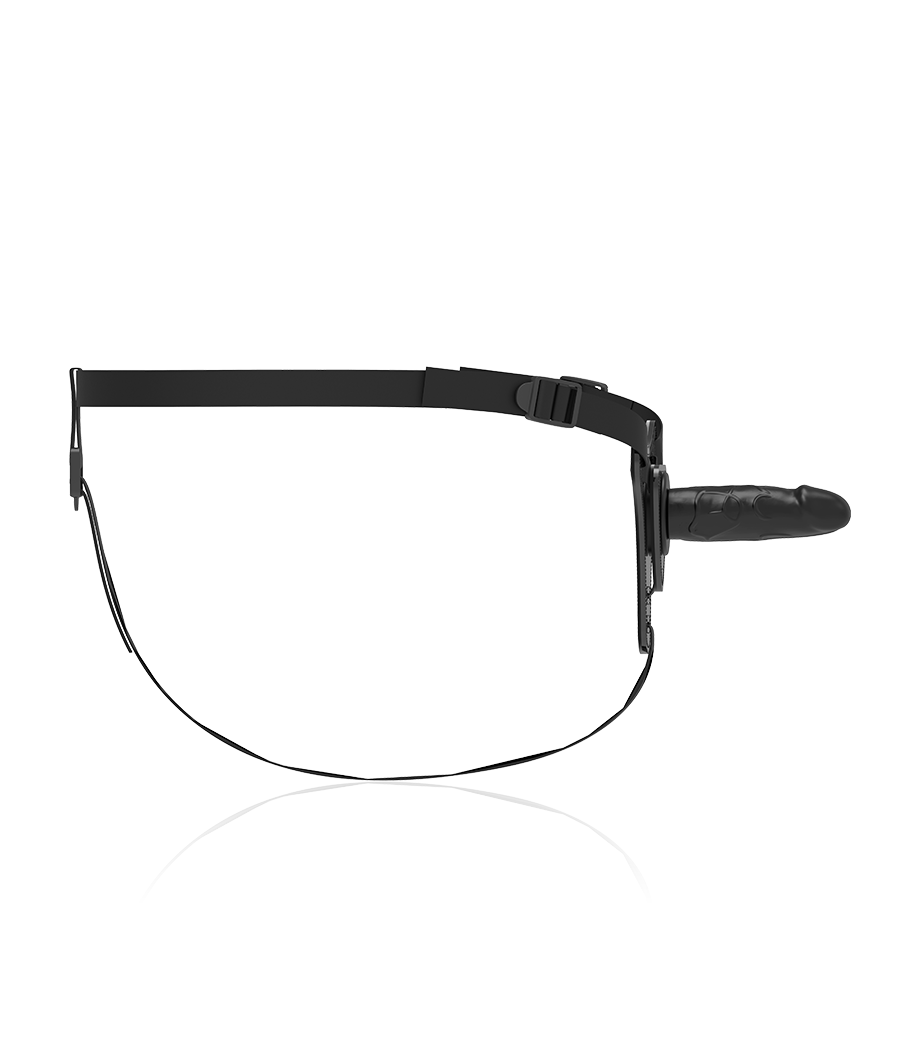 FETISH SUBMISSIVE HARNESS - SILICONE NOIR RÉALISTE 15 CM