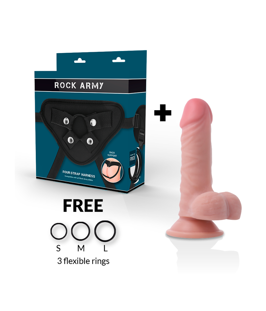 ROCKARMY - ARNES + DUAL DENSITY PANZER DILDO REALISTA 17 CM -O- 4.46 CM