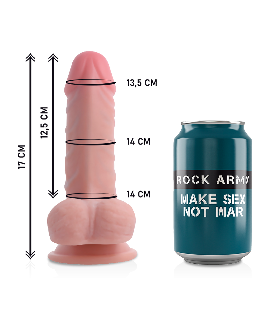 ROCKARMY - ARNES + DUAL DENSITY PANZER DILDO REALISTA 17 CM -O- 4.46 CM