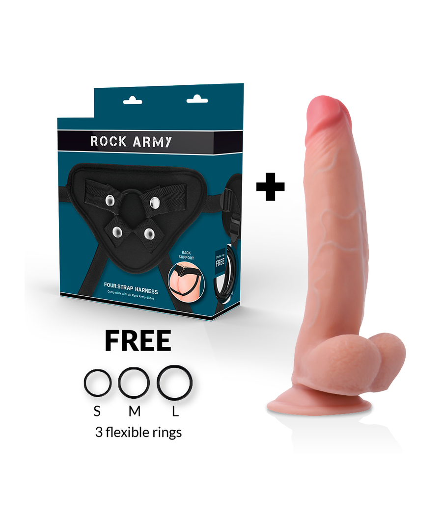ROCKARMY - ARNÊS + LEOPARDO DUPLA DENSIDADE 23 CM -O- 4.77 CM