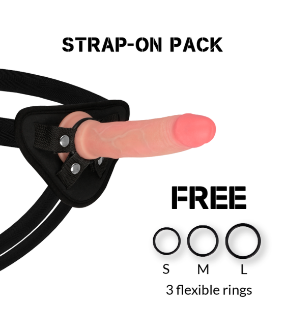 ROCKARMY - IMBRACATURA + DILDO IN SILICONE LIQUIDO PREMIUM AVENGER 19 CM -O- 3.98 CM