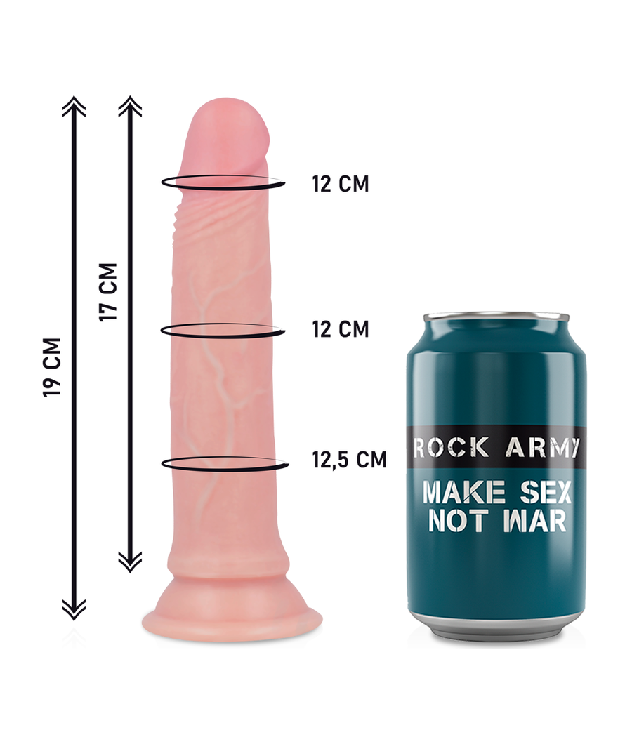 ROCKARMY - IMBRACATURA + DILDO IN SILICONE LIQUIDO PREMIUM AVENGER 19 CM -O- 3.98 CM