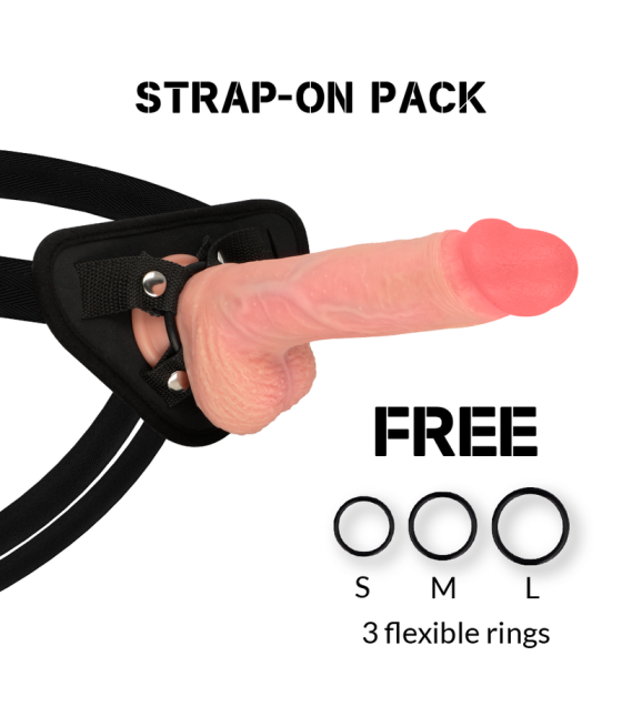 ROCKARMY - HARNESS + LIQUID SILICONE PREMIUM SPITFIRE REALISTIC 21 CM -O- 4.62 CM