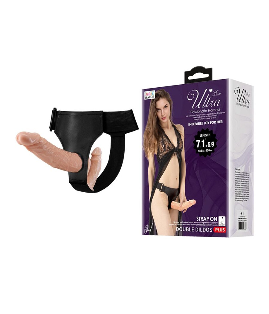 BAILE - ULTRA PASSIONATE HARNESS DOBLES DILDOS CON ARNÉS