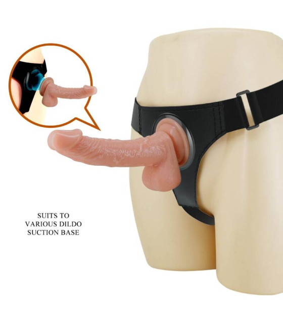 PRETTY LOVE - HARNESS BRIEFS ARNÉS UNIVERSAL CON DILDO KEVIN 19 CM NATURAL