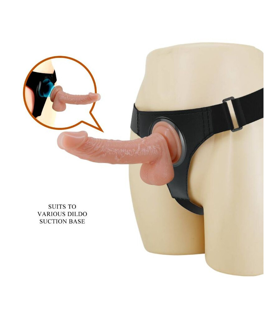 PRETTY LOVE - SLIP HARNAIS HARNAIS UNIVERSEL AVEC GODE KEVIN 19 CM NATUREL