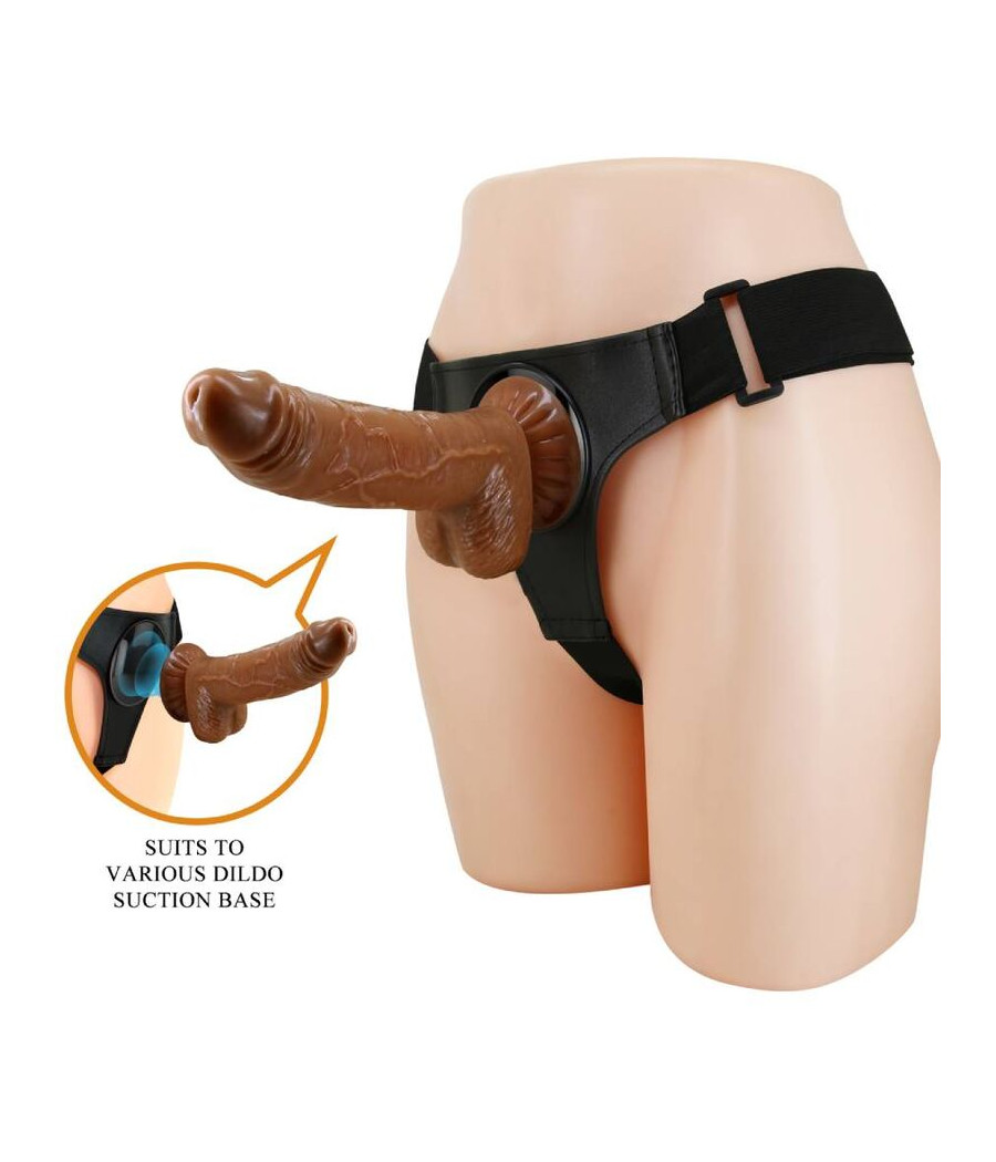 PRETTY LOVE - SLIP HARNAIS HARNAIS UNIVERSEL AVEC GODE MICHEAL 20 CM NOIR