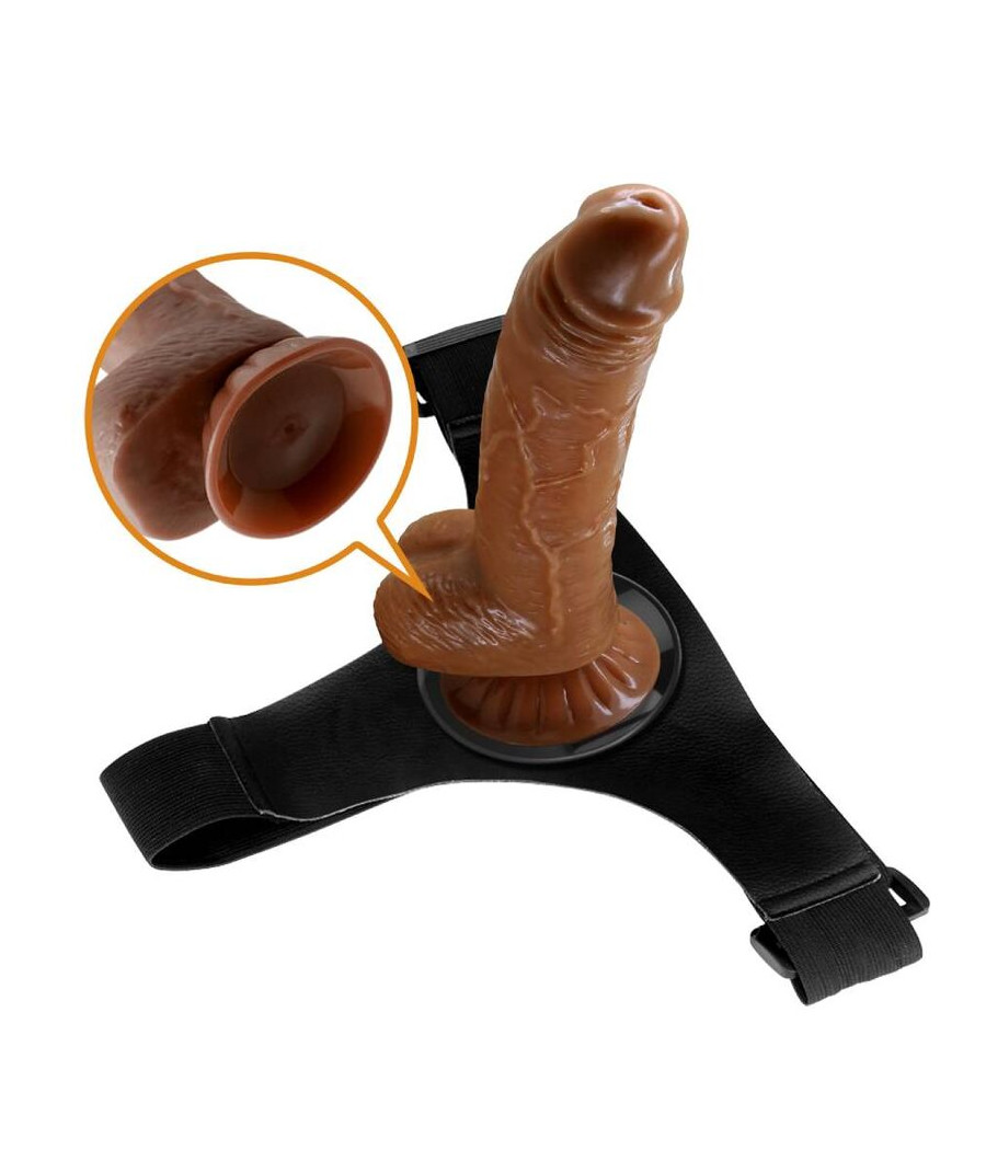 PRETTY LOVE - HARNESS BRIEFS ARNÉS UNIVERSAL CON DILDO MICHEAL 20 CM NEGRO