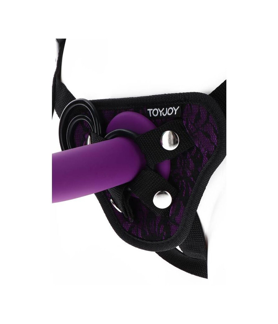 GET REAL - IMBRAGATURA IN PIZZO CON CINTURINO VIOLA