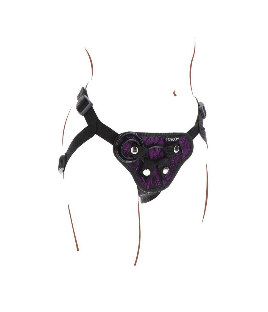 GET REAL - IMBRAGATURA IN PIZZO CON CINTURINO VIOLA