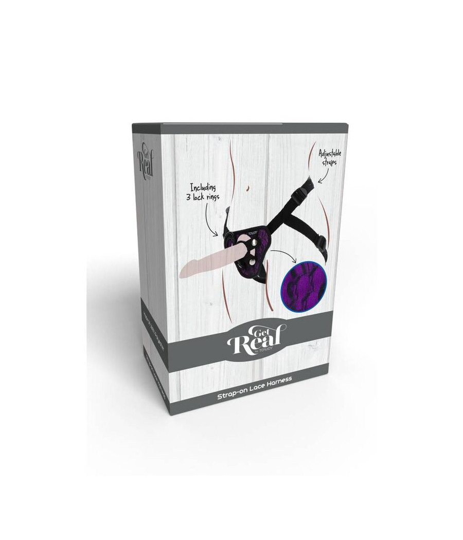 GET REAL - STRAP-ON-SPITZENGESCHIRR LILA