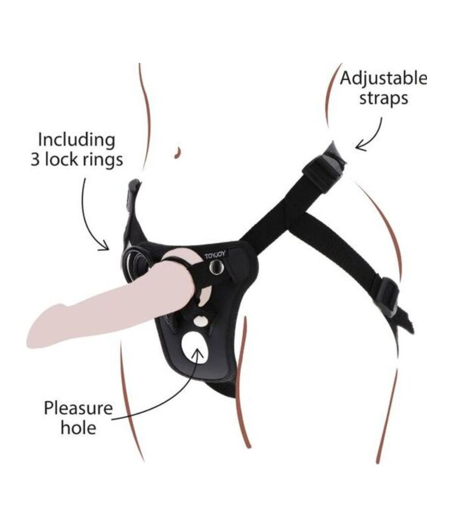 GET REAL - STRAP-ON PLEASURE HARNESS BLACK
