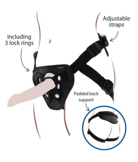 GET REAL - IMBRACATURA DELUXE CON CINTURINO NERO
