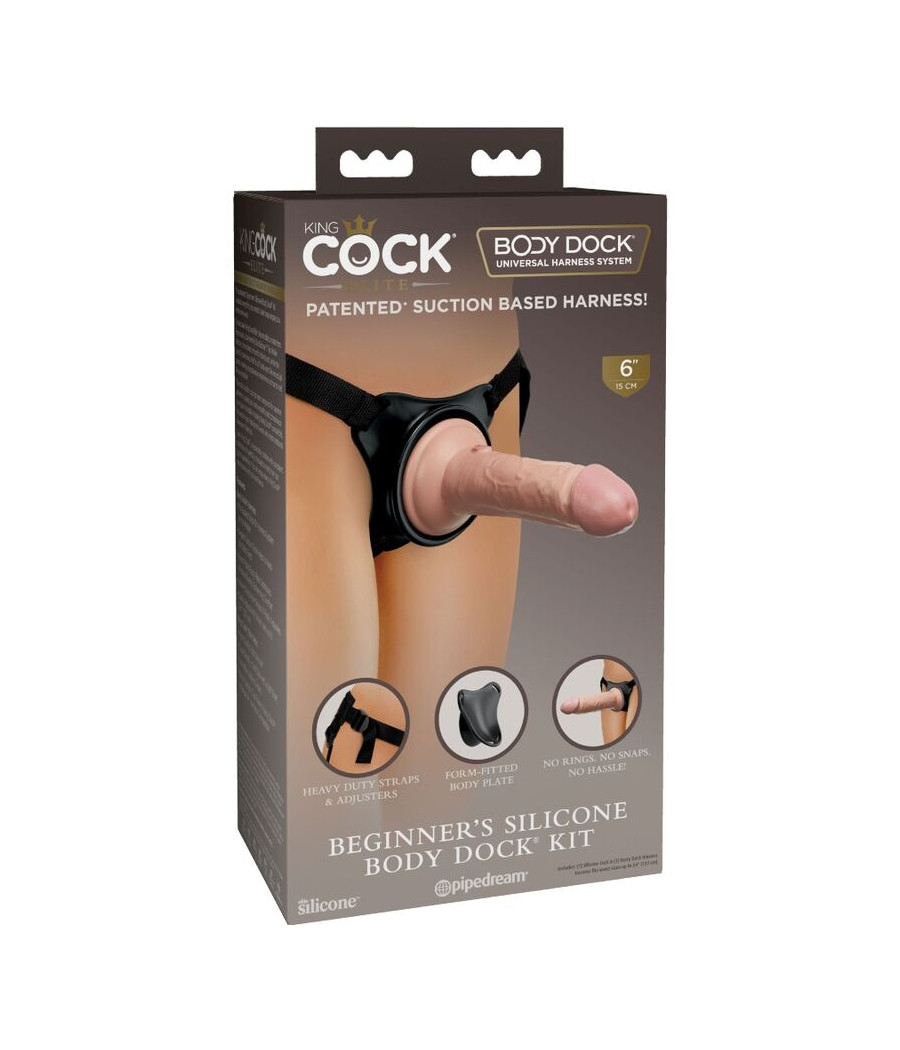 KING COCK - ÉLITE ARNÉS AJUSTABLE PARA PRINCIPIANTES CON DILDO 15.2 CM