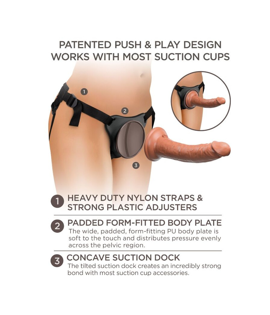 KING COCK - ELITE COMFY ADJUSTABLE HARNESS WITH DILDO 17.8 CM