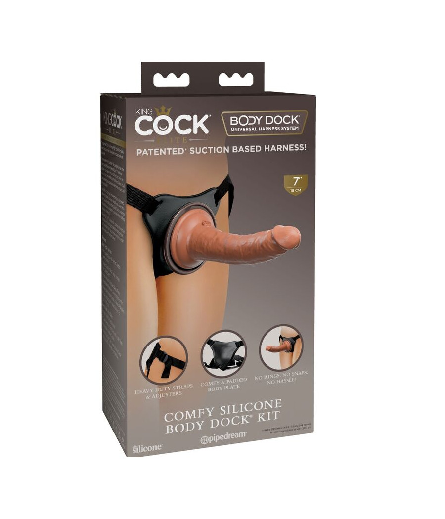 KING COCK - ELITE COMFY ADJUSTABLE HARNESS WITH DILDO 17.8 CM