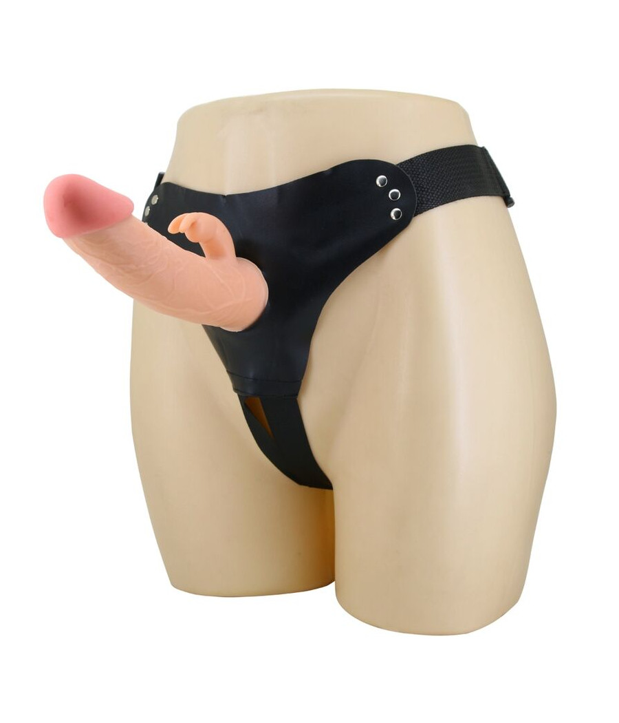 PRETTY LOVE - MAVIS HARNESS SLIP UNIVERSALE CON DILDO 19 CM NATURALE