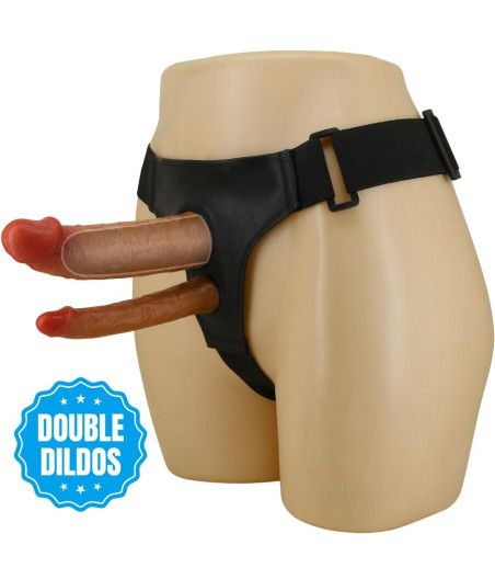 PRETTY LOVE - KEAVEN HARNESS BRIEFS DUPLO DILDO UNIVERSAL E CONFORTÁVEL