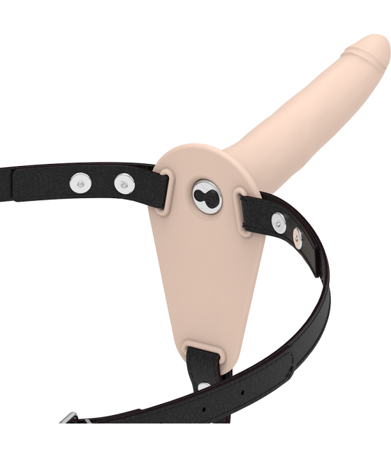 FETISH SUBMISSIVE HARNESS - VIBRADOR DE SILICONE DE CARNE 15 CM