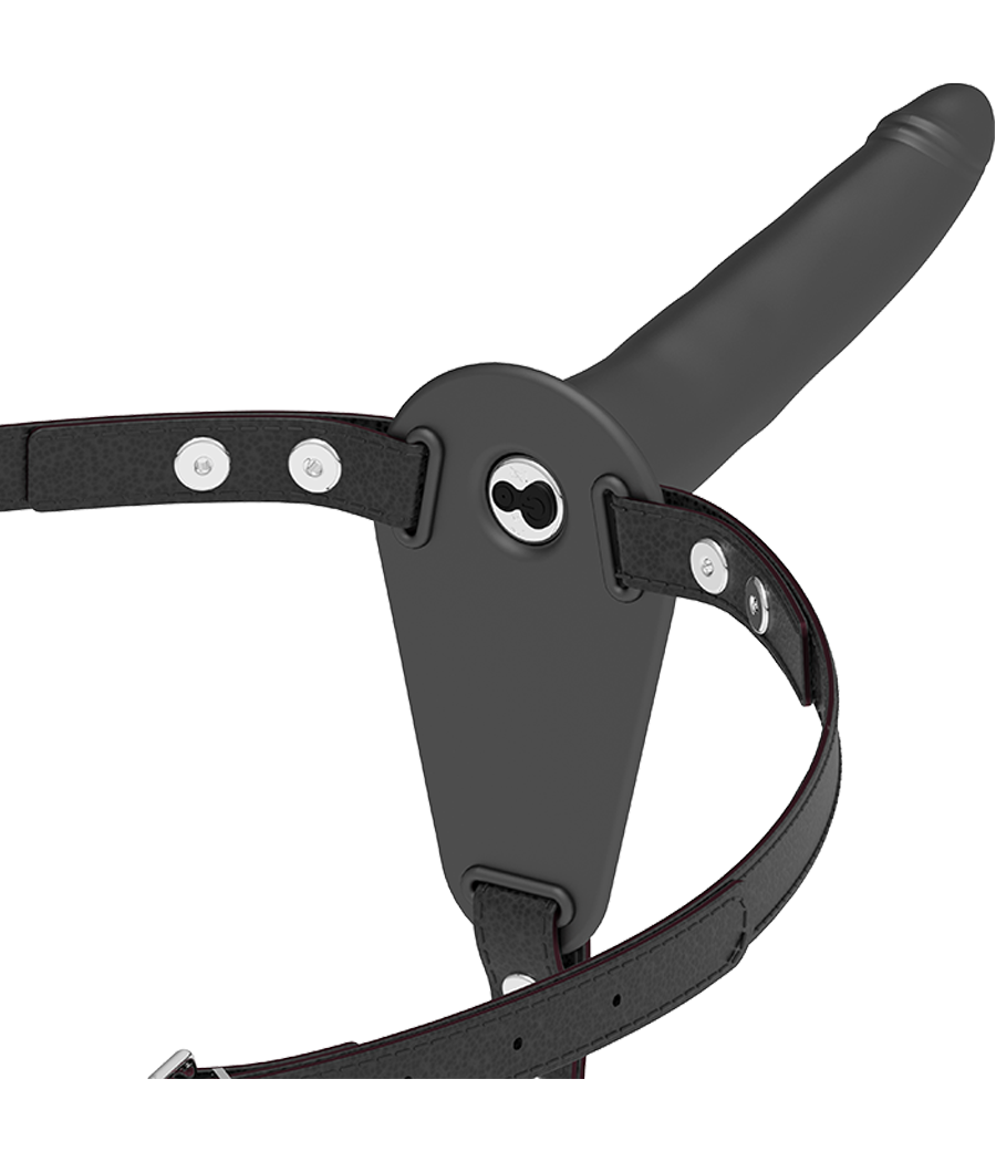 FETISH SUBMISSIVE HARNESS - VIBRATORE IN SILICONE NERO 15 CM