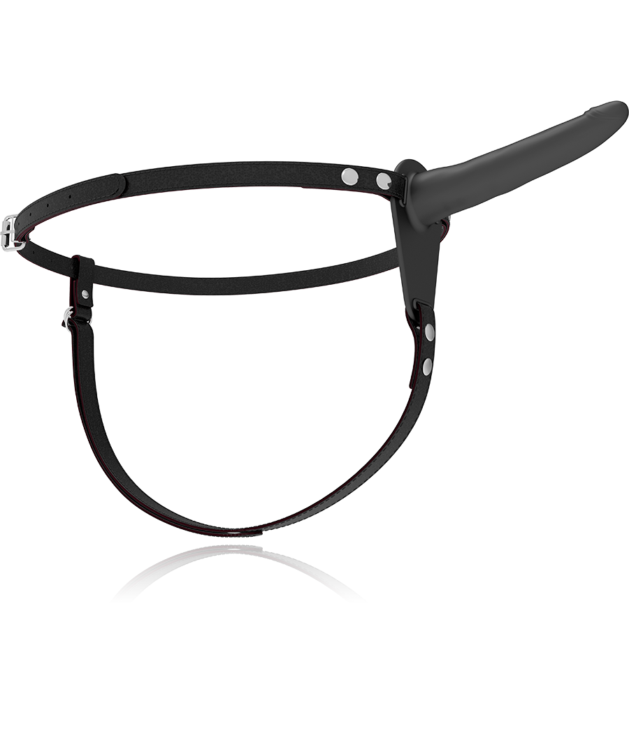 FETISH SUBMISSIVE HARNESS - VIBRADOR SILICONE PRETO 15 CM