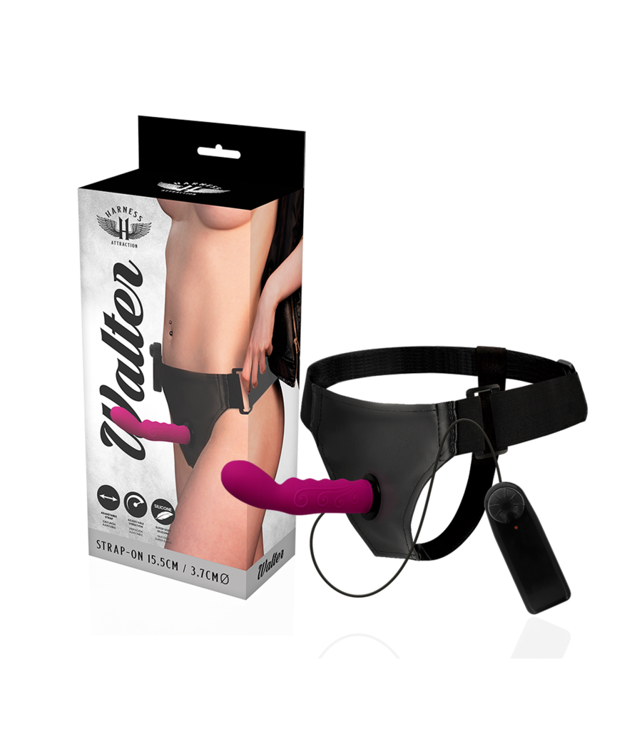 HARNESS ATTRACTION - RNES WALTER AVEC VIBRATION 15.5 CM -O- 3.7 CM