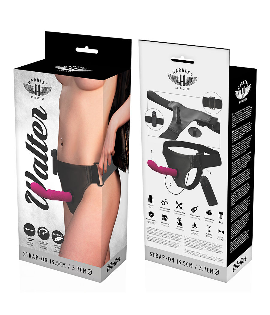 HARNESS ATTRACTION - RNES WALTER WITH VIBRATION 15.5 CM -O- 3.7 CM