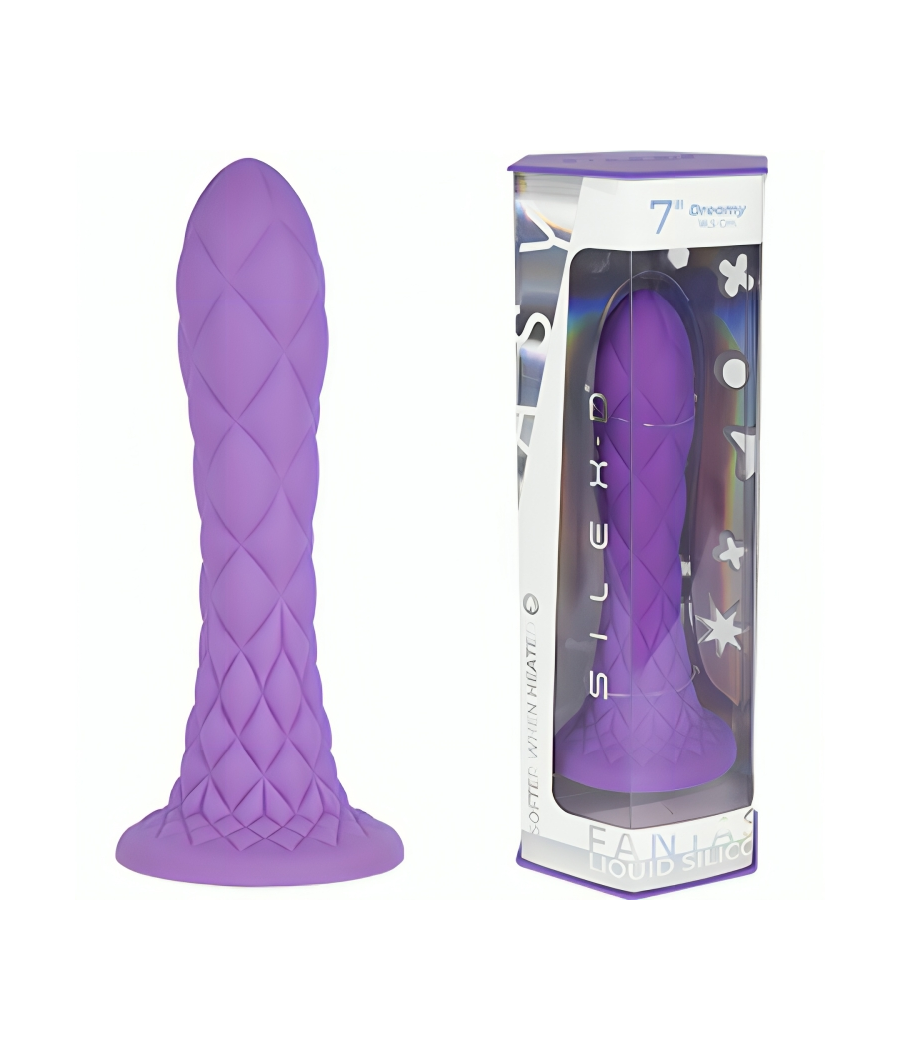 SILEXD - DREAMY DILDO FANTASY FLÜSSIGSILIKON THERMOREAKTIV VIOLETT 18,5 CM