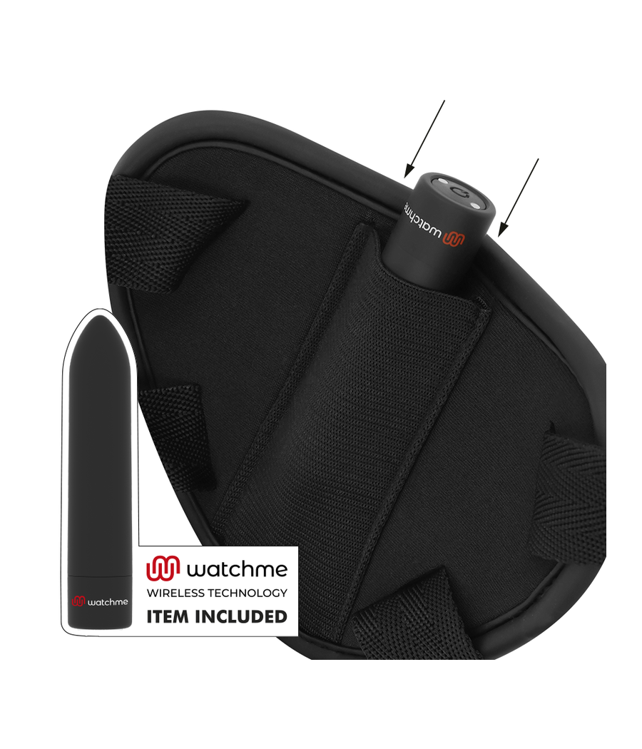 FETISH SUBMISSIVE CYBER STRAP - HARNESS MIT DILDO- UND BULLET-FERNBEDIENUNGS-WATCHME-L-TECHNOLOGIE