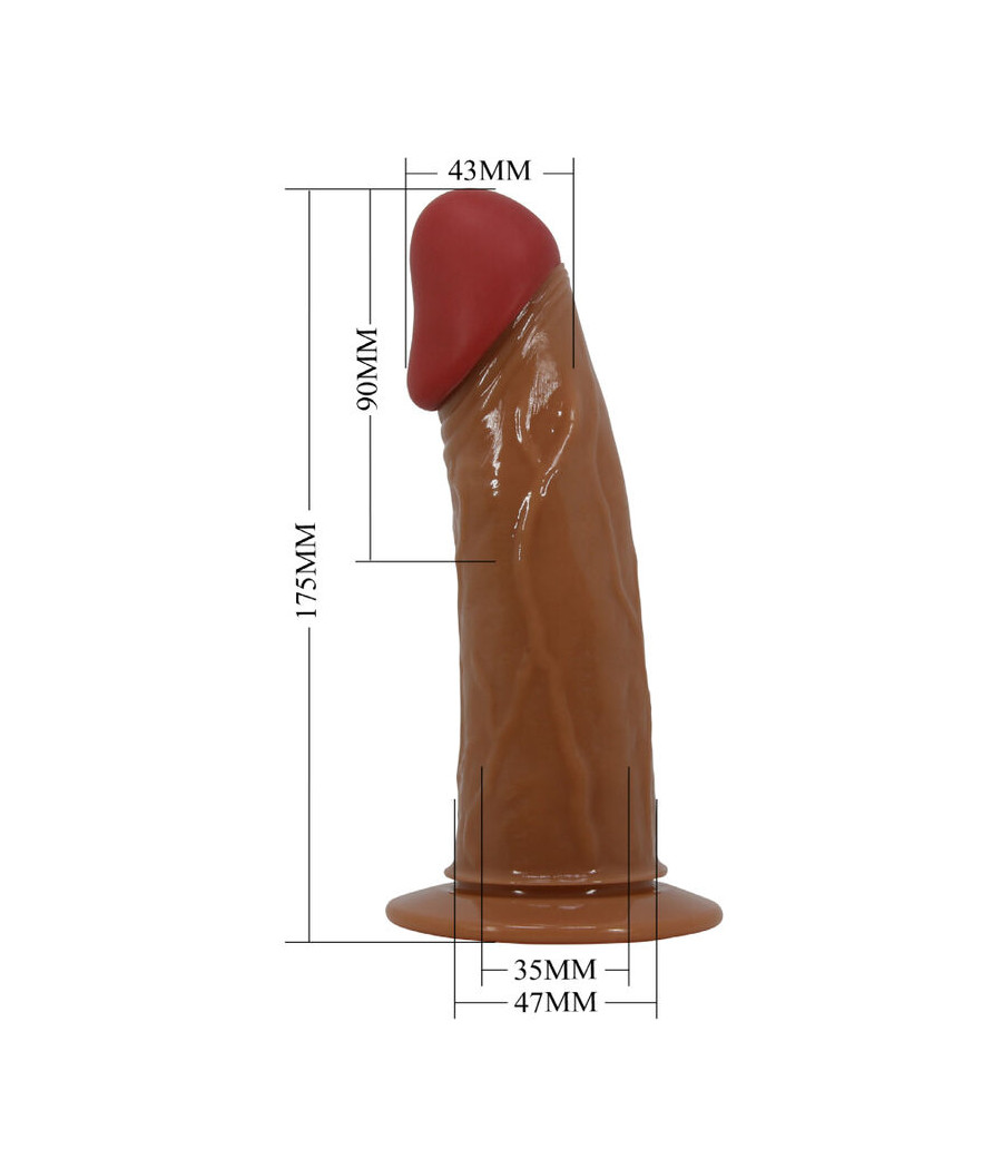 PRETTY LOVE - STARKS CUECAS DE ARNÊS DILDO VIBRAO MULTI-VELOCIDADE 17,5 CM CASTANHO CLARO