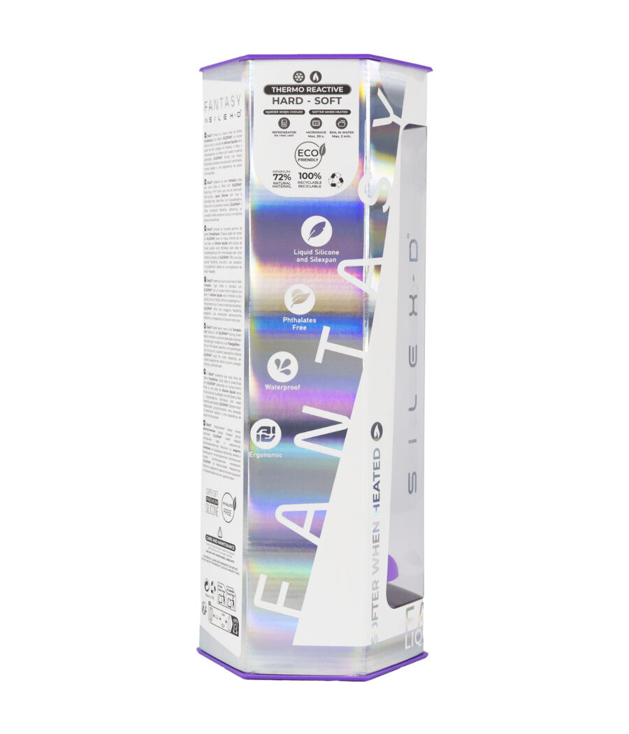SILEXD - DREAMY DILDO FANTASY SILICONA LIQUIDA TERMOREACTIVO VIOLETA 18.5 CM