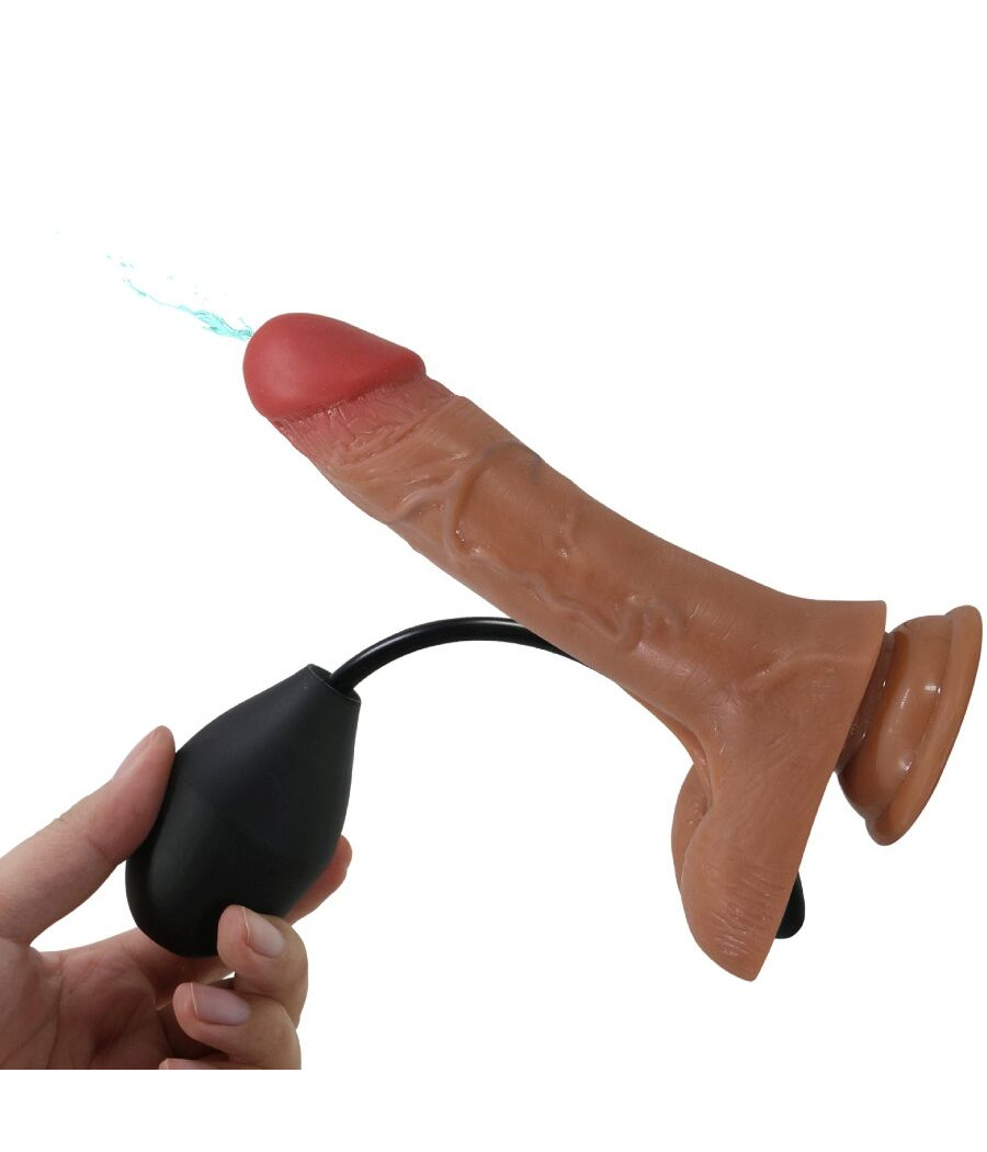 PRETTY LOVE - SLIP HARNAIS UNIVERSEL AVEC GODE VIBRANT ET SQUIRTING 15,5 CM MULATO