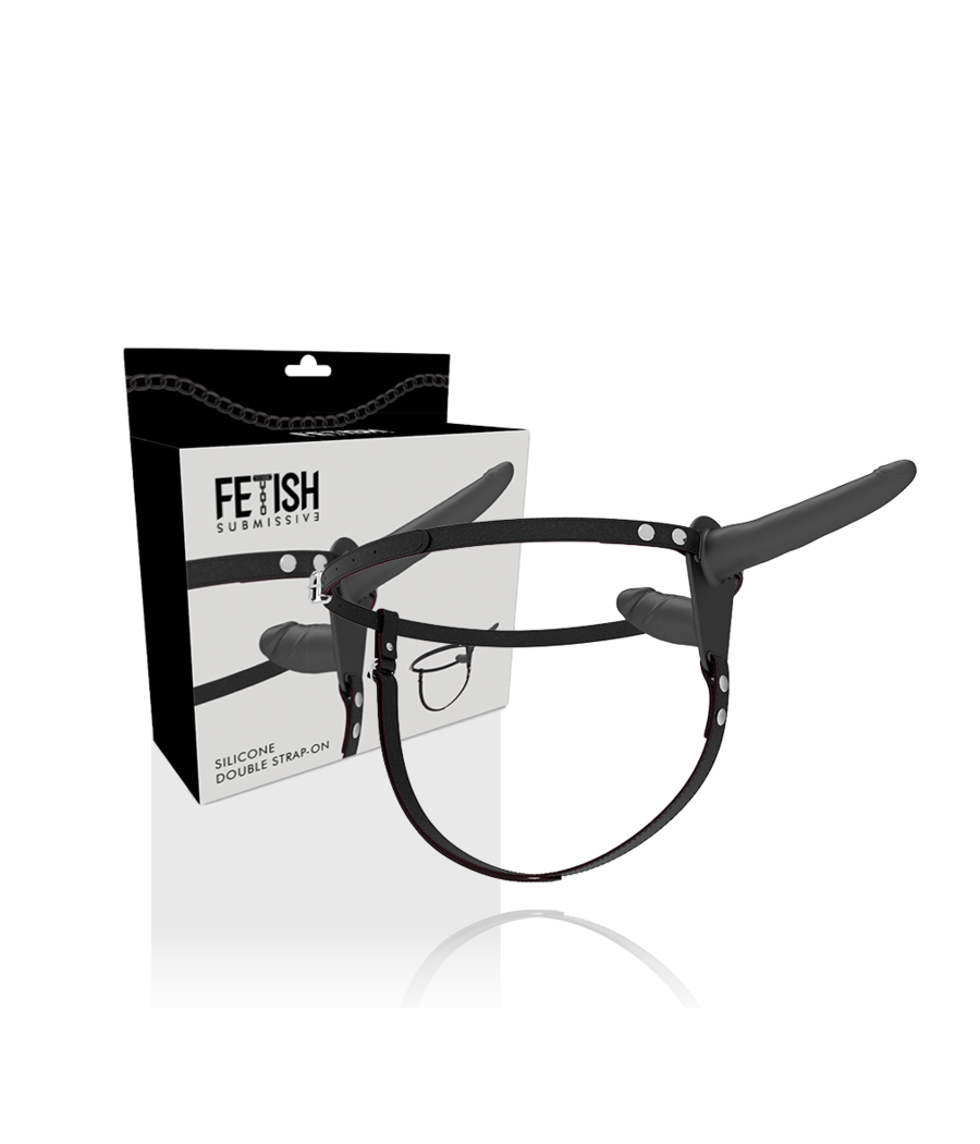 FETISH SUBMISSIVE HARNESS - DUPLA PENETRAO PRETO