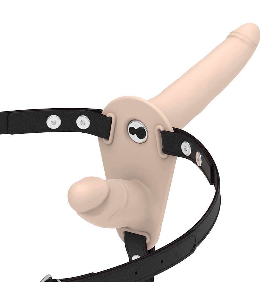 FETISH SUBMISSIVE HARNESS - DOBLE PENETRACIÓN VIBRADOR FLESH UP