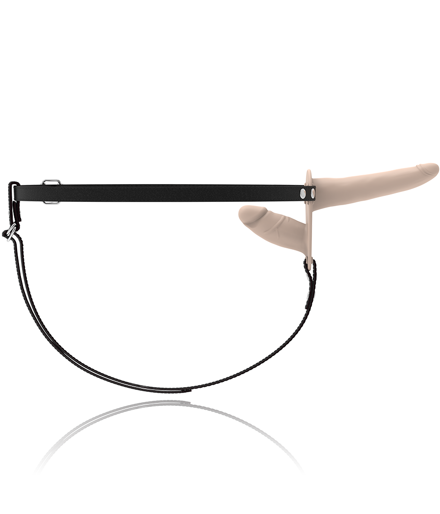 FETISH SUBMISSIVE HARNESS - DOUBLE PENETRATION FLESH UP VIBRATOR