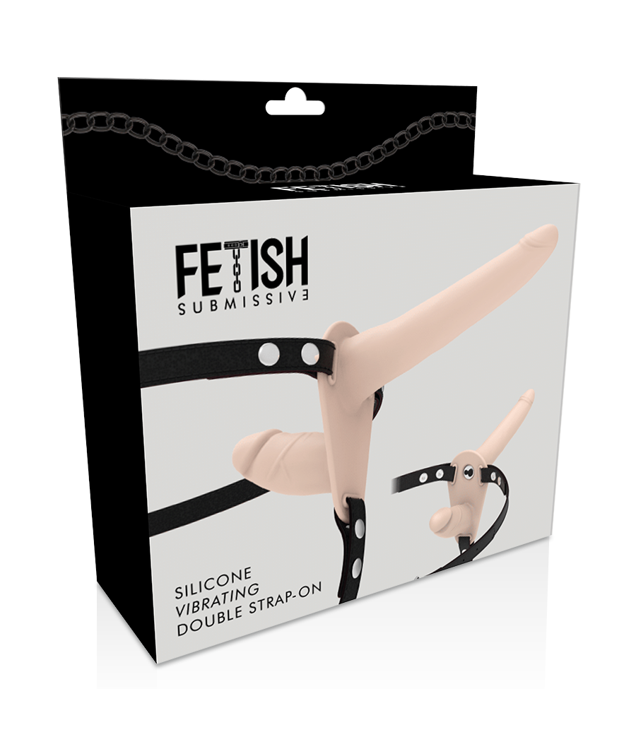 FETISH SUBMISSIVE HARNESS - DOUBLE PENETRATION FLESH UP VIBRATOR