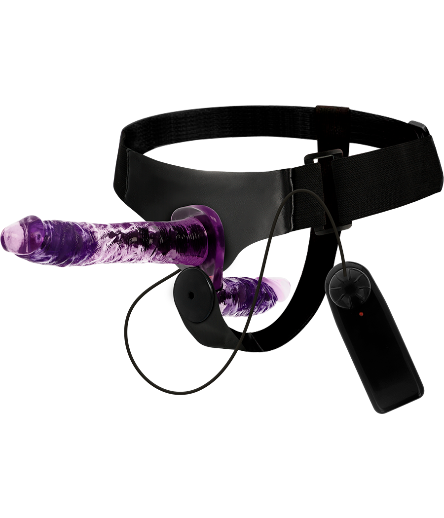 HARNESS ATTRACTION - RODNEY DOUBLE PENETRACI N VIBRATOR 18 CM -O- 3.5 CM