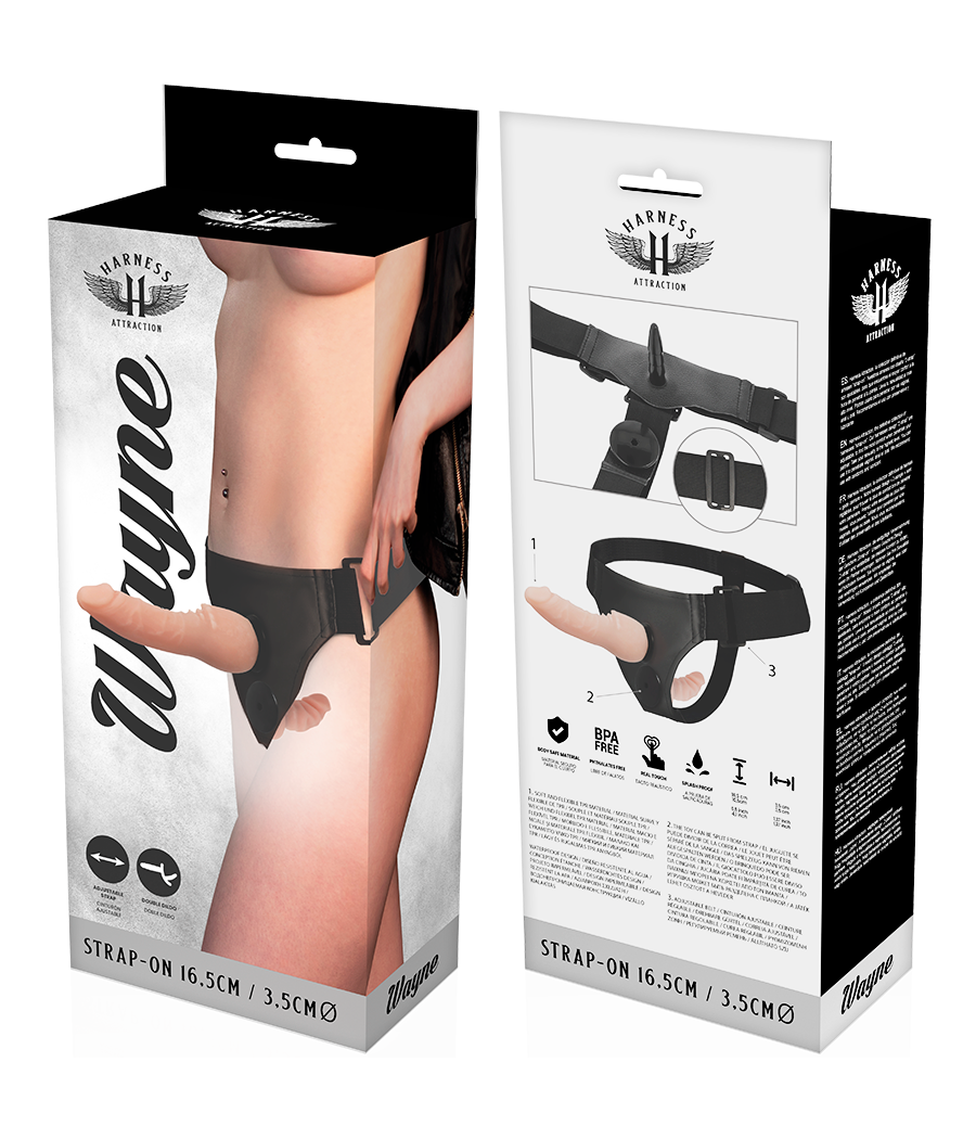 HARNESS ATTRACTION - WAYNE DOUBLE PENETRACI N 16.5 CM -O- 3.5 CM
