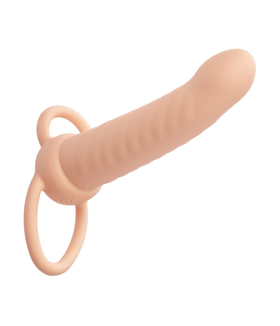 CALEXOTICS - MAXX DOUBLE PÉNÉTRATEUR NERVURÉ 10 VIBRATIONS FLESH