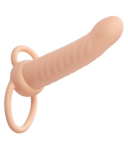 CALEXOTICS - MAXX RIBBED DUAL PENETRATOR 10 VIBRAÇÕES CARNE