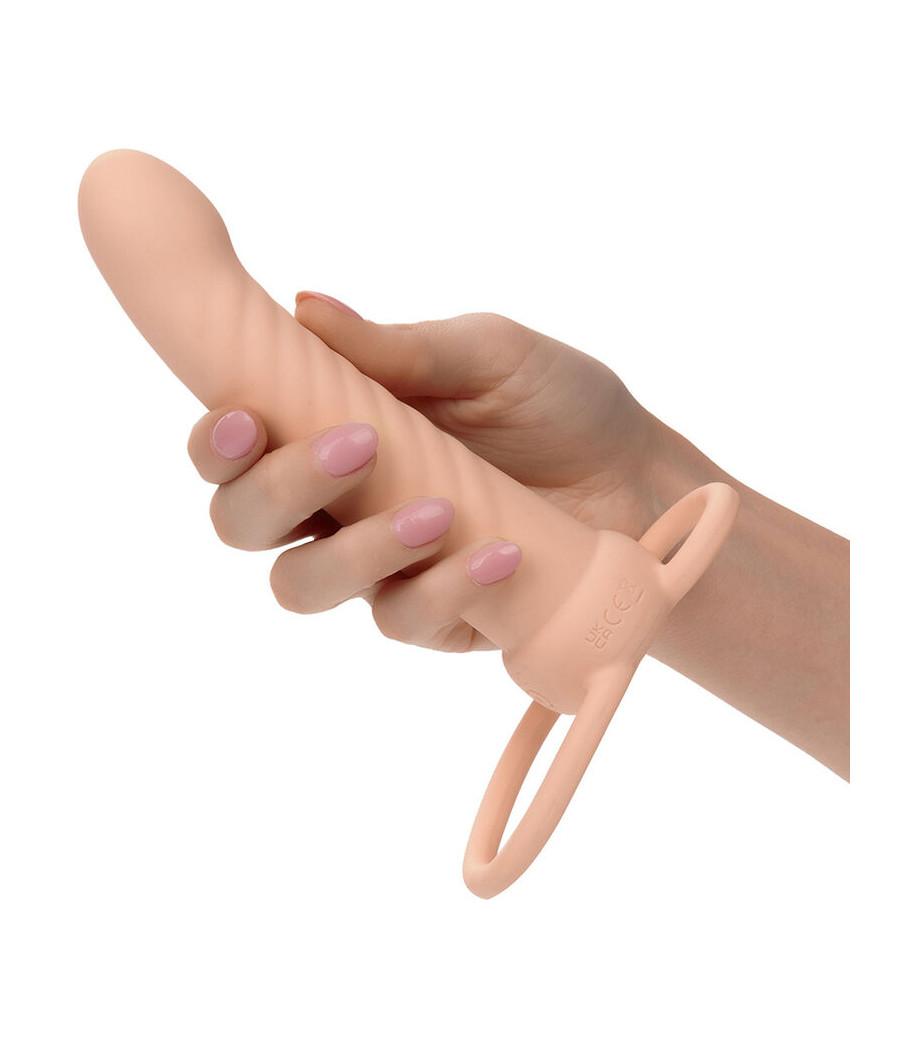 CALEXOTICS - MAXX RIBBED DUAL PENETRATOR 10 VIBRAZIONI CARNE