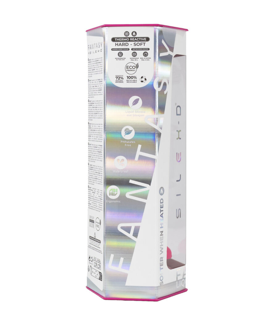 SILEXD - DREAMY DILDO FANTASY SILICONA LIQUIDA TERMOREACTIVO FUCSIA 18.5 CM