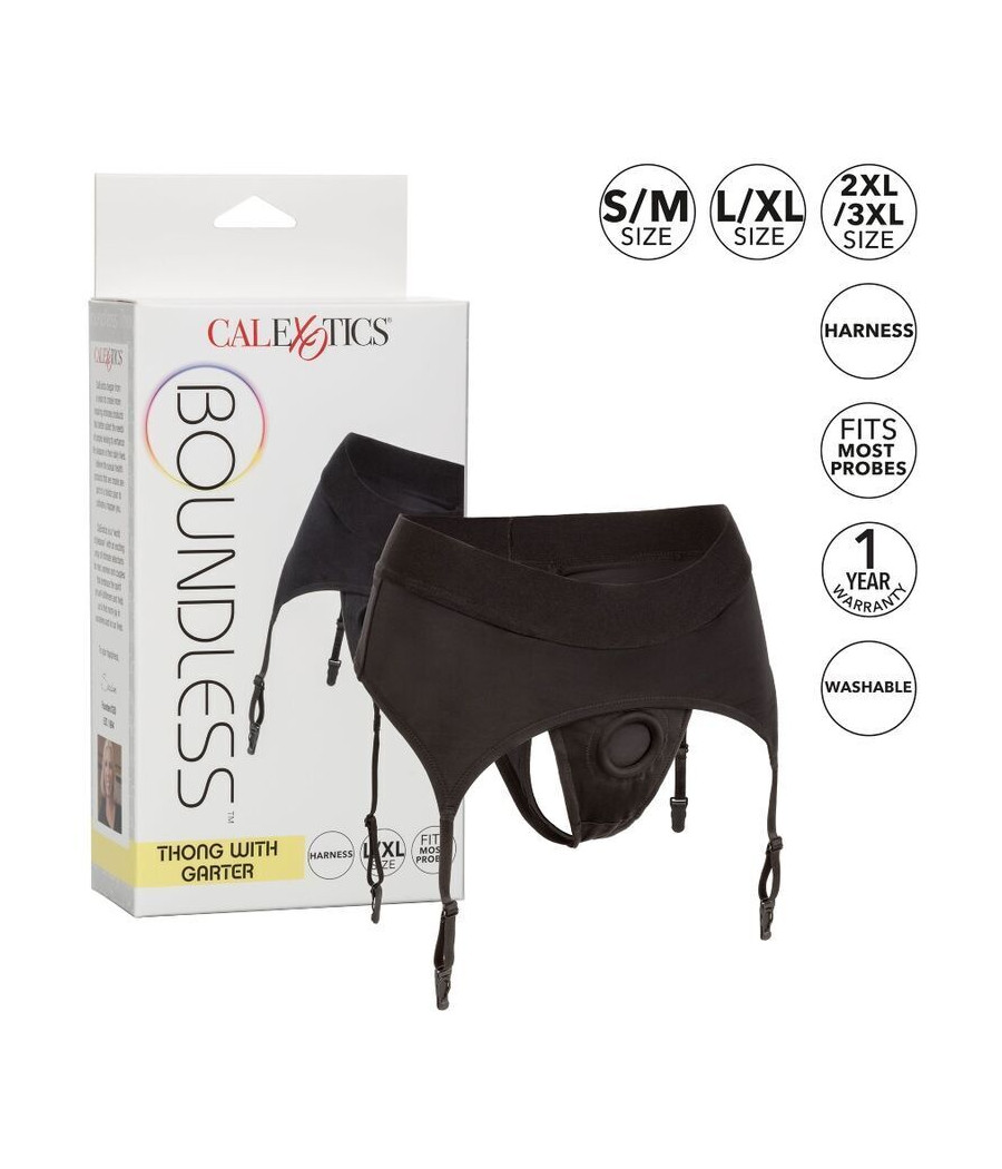 CALEXOTICS - BOUNDLESS STRING AVEC JARRETIÈRE S/M