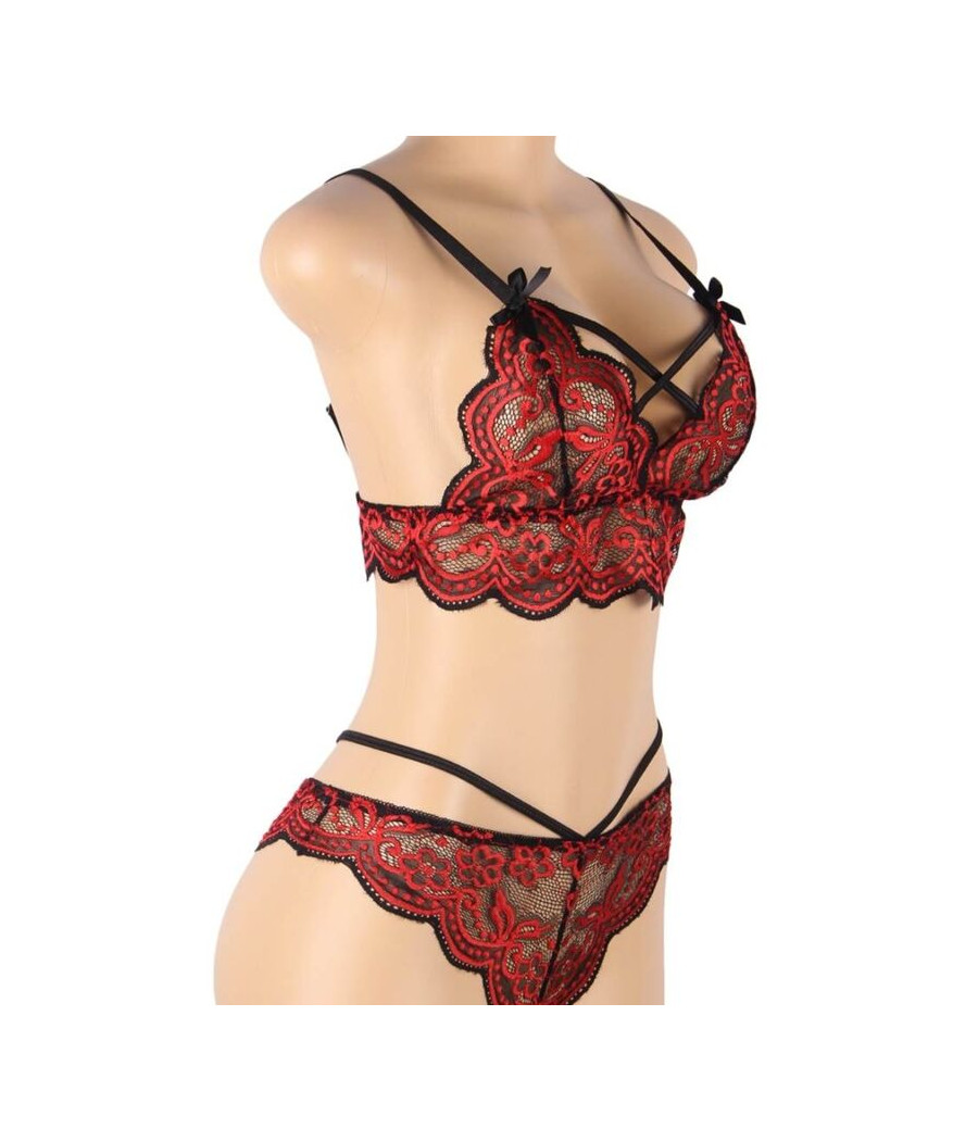 SUBBLIME - SET ENSEMBLE DEUX PIÈCES TOP ET CULOTTE EN DENTELLE L/XL