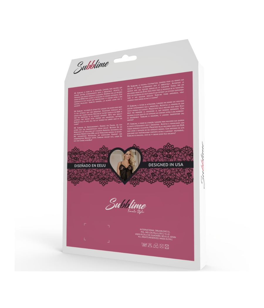 SUBBLIME - TEDDY DENTELLE  BRETELLES L/XL