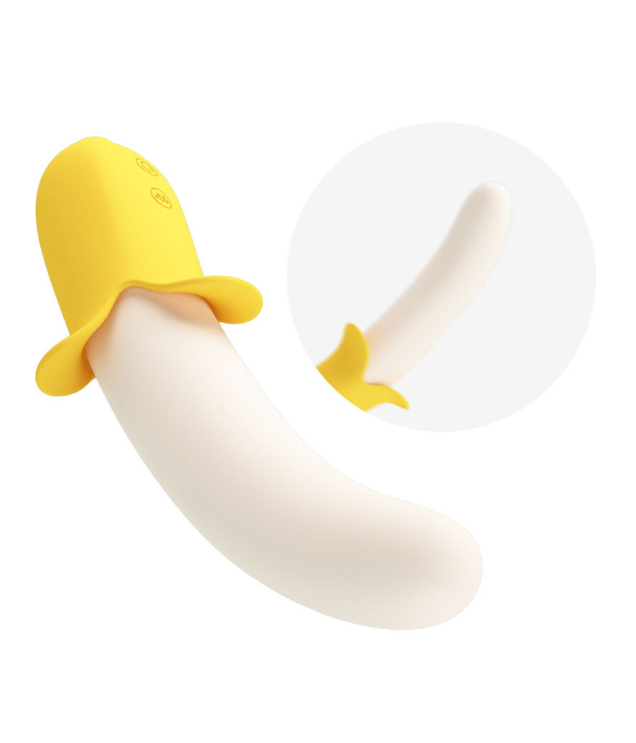 PRETTY LOVE - BANANA GEEK SUPER POWER 7 VIBRAZIONI SU E GIÙ SILICONE NERO