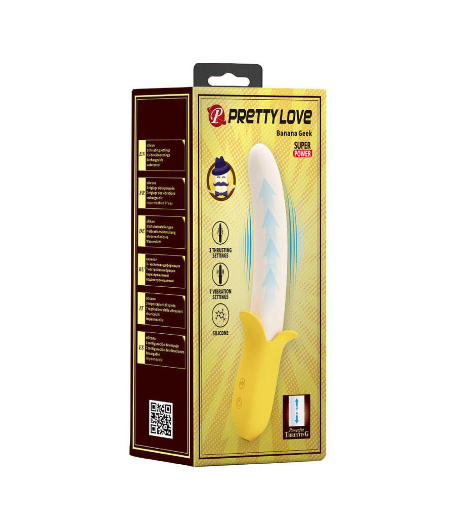 PRETTY LOVE - BANANA GEEK SUPER POWER 7 VIBRATIONS UP&DOWN SILICONE BLACK
