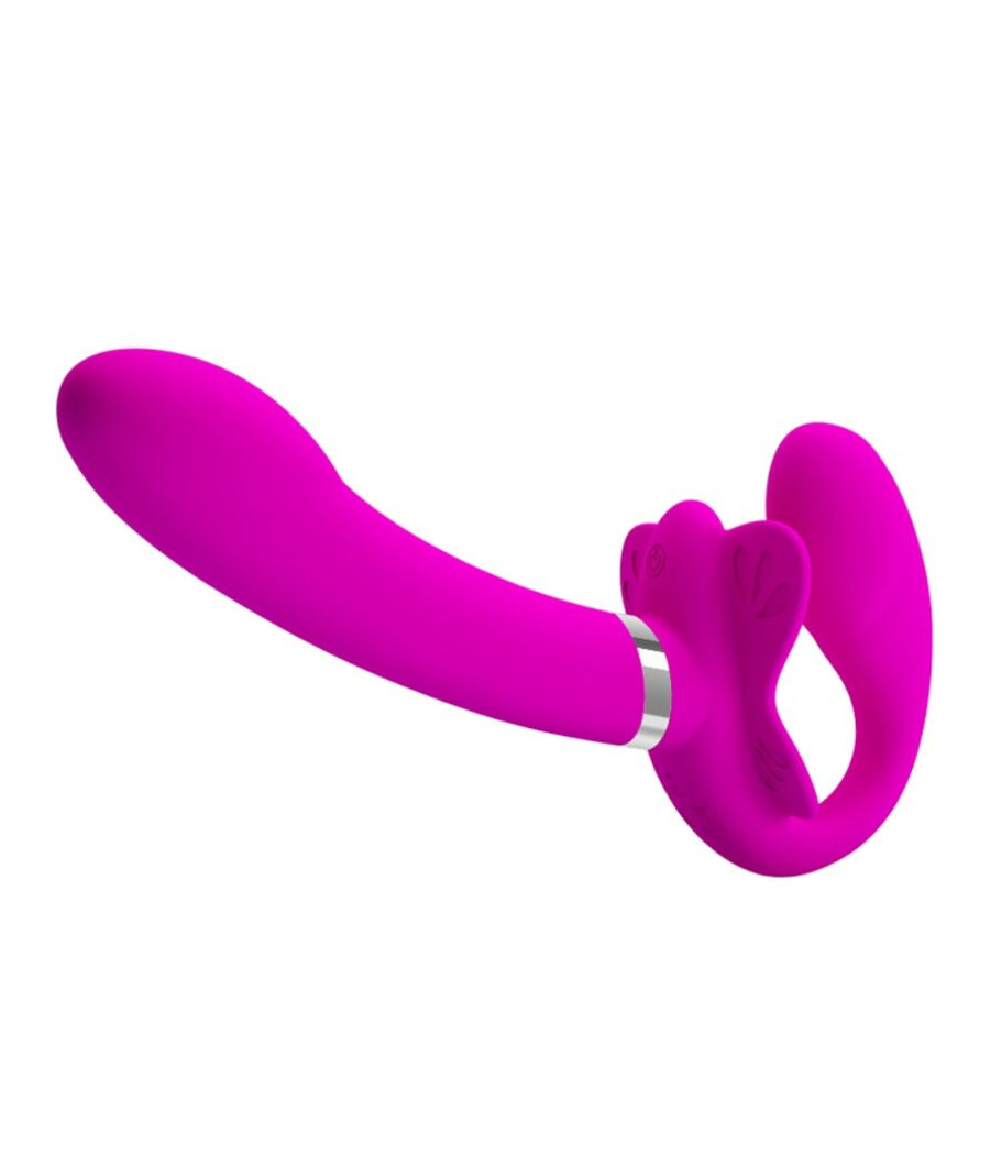 PRETTY LOVE - VALERIE DOPPEL-STRAP-ON-VIBRATOR 12 VIBRATIONEN LILA