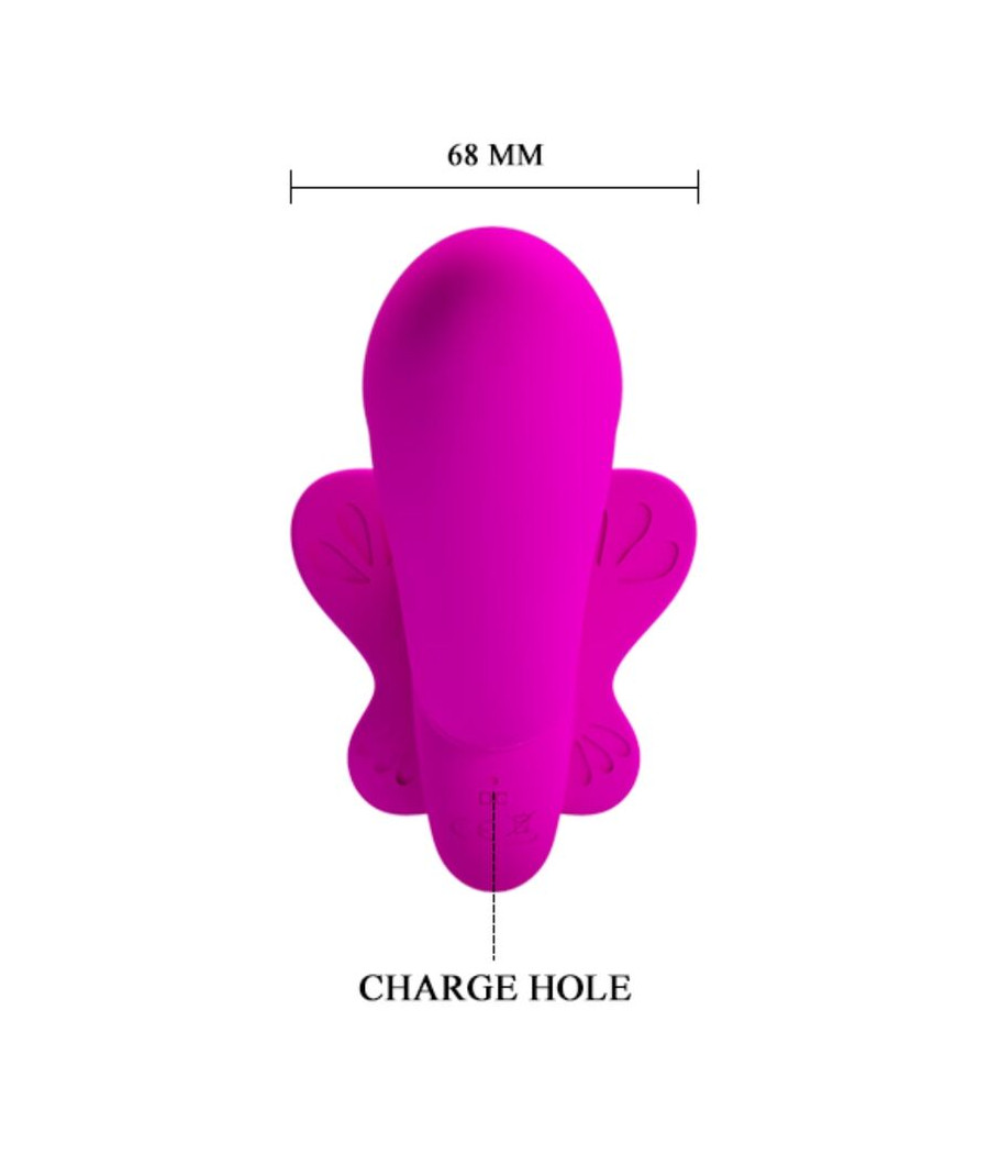PRETTY LOVE - VALERIE DOUBLE STRAP-ON VIBRATOR 12 VIBRATIONS PURPLE