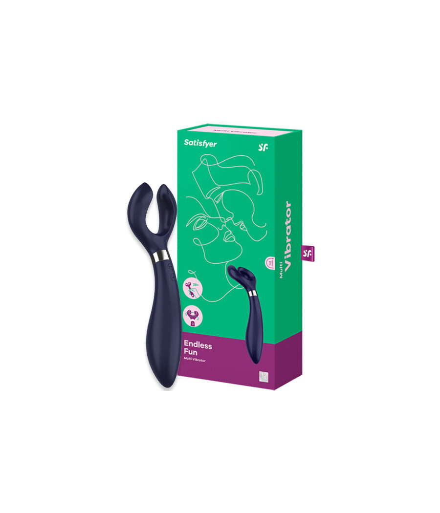 SATISFYER - ENDLESS FUN MULTI VIBRATEUR 3 BLEU